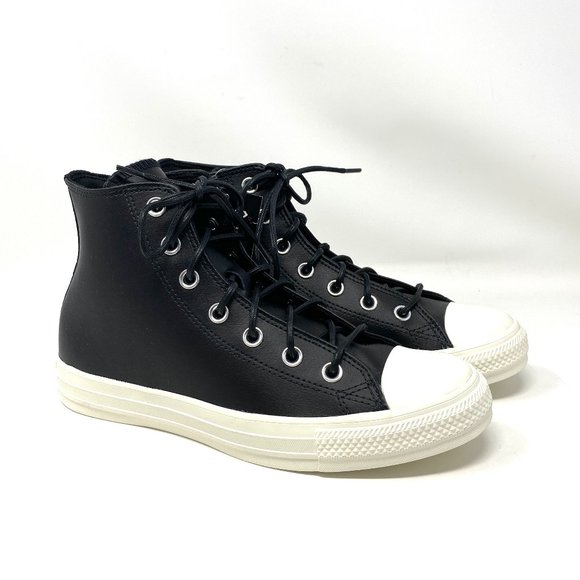 Converse 170100C Men's Sneaker OrthoLite Chuck Taylor AS High Top Leather Black - Picture 2 of 9